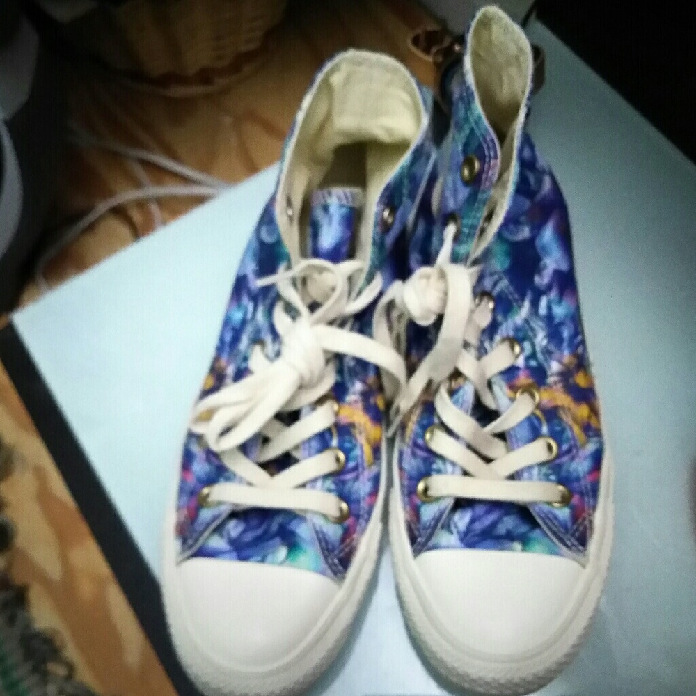 New Summer Flower Converse High Tops